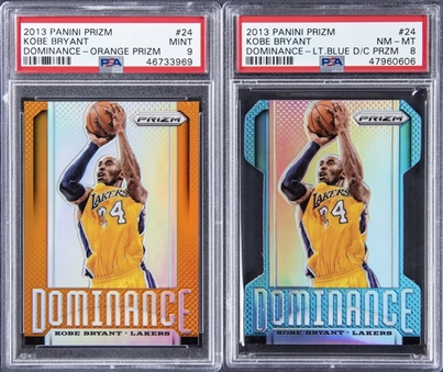2013-14 Panini Prizm Dominance #24 Kobe Bryant - Graded Prizm Collection (2 Different Cards)